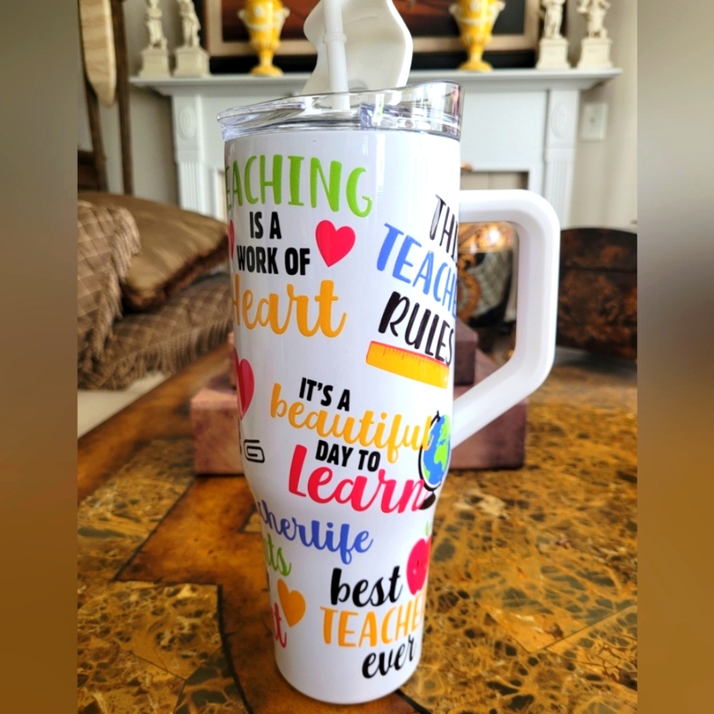 Hobby Lobby White and Red Water Bottle for Dining